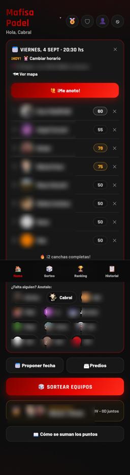 Miniatura 1 del proyecto Bandeja - Ranking y gestión de grupos de pádel
