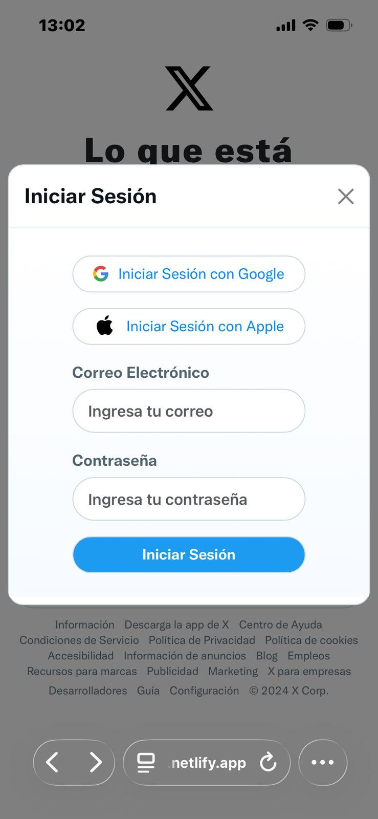 Captura 2 del proyecto Clon de X (Twitter)