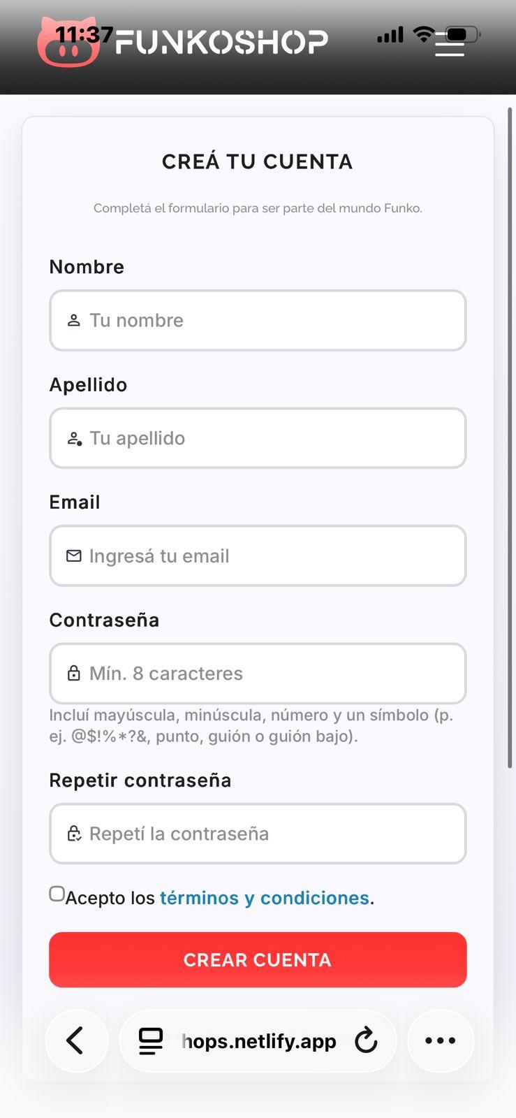 Captura 2 del proyecto Funkoshop - Ecommerce de coleccionables