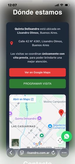 Miniatura 3 del proyecto Quinta Delisandro - Sitio web y sistema de reservas