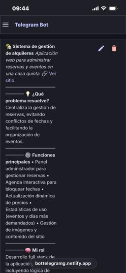 Miniatura 9 del proyecto Bot de Telegram + Panel Admin