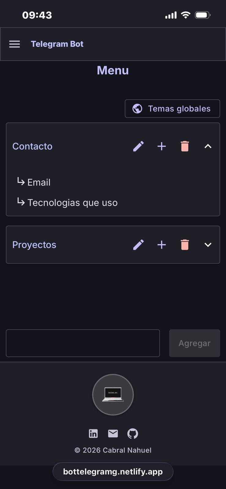 Captura 6 del proyecto Bot de Telegram + Panel Admin