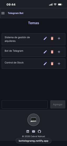 Miniatura 8 del proyecto Bot de Telegram + Panel Admin